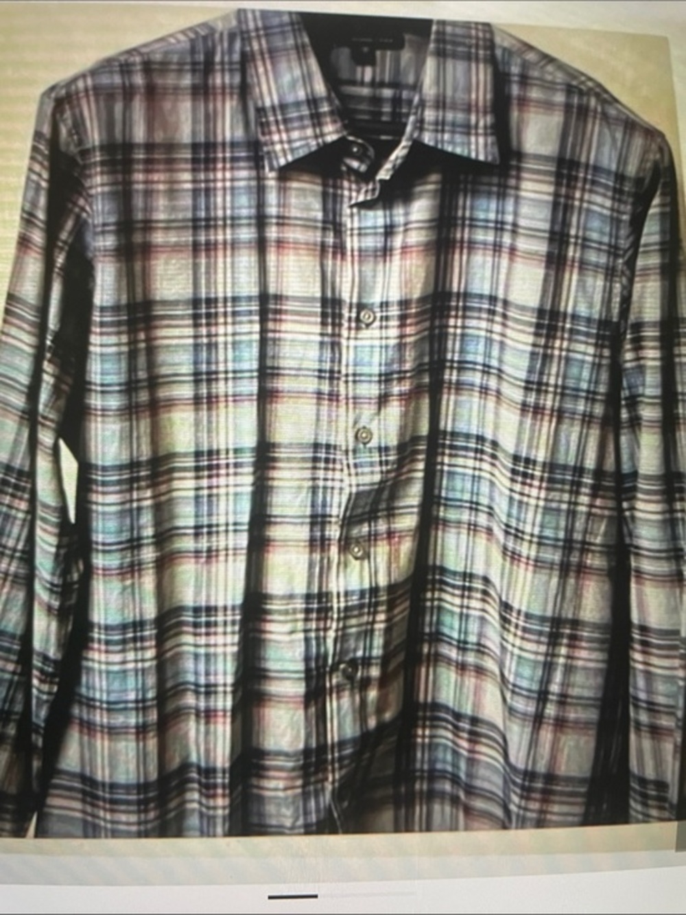 Men's John Varvatos Plaid Button-Down Shirt - Multicolor
